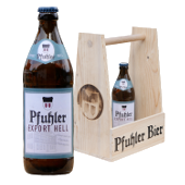 Pfuhler Bier im Tragerl